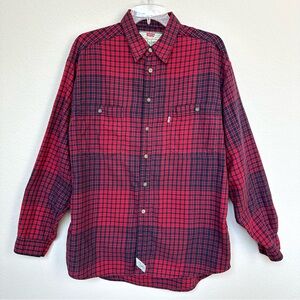 Vintage Levi’s Red Plaid Flannel 90s Y2K L
